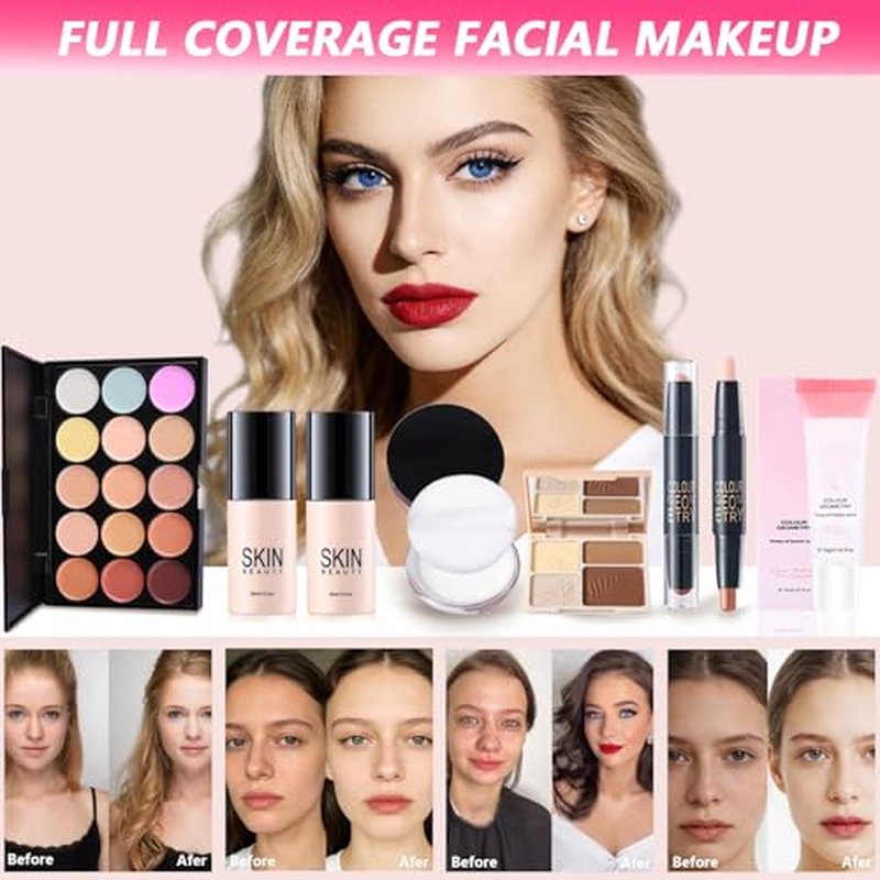 All-in-One Makeup Kit for Women & Teens - Complete Cosmetic Set