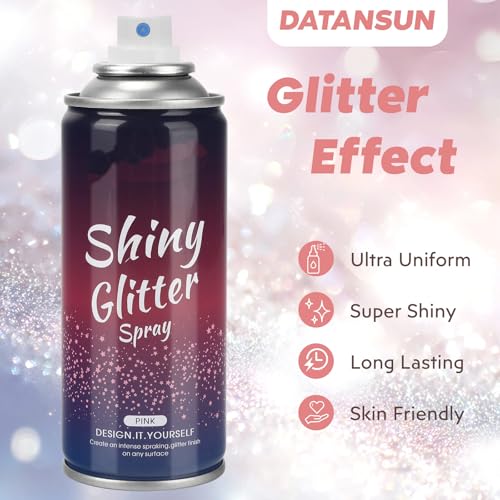 Body Glitter Spray¡¼Long Lasting¡½¡¼Skin Friendly¡½¡¼Quick-Drying¡½ Glitter Spray for Hair/Body 120ML£¬Silver