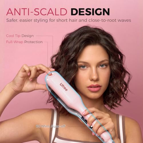Ufree Hair Crimper Waver with Smart Timer, 1 Inch Deep Wave
