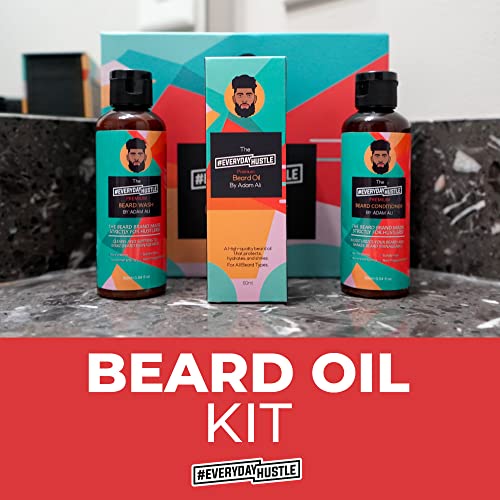 #EverydayHustle Complete Beard Care Kit for Men with Beard Shampoo, Beard Oil, Beard Conditioner