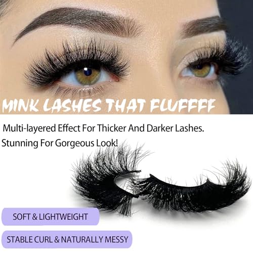 Faux Mink Fluffy 25mm False Eyelashes - 10 Pairs Pack