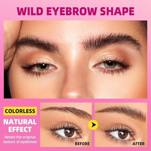 Clear Eyebrow Setting Gel with Built-In Comb - Waterproof Brow Lamination