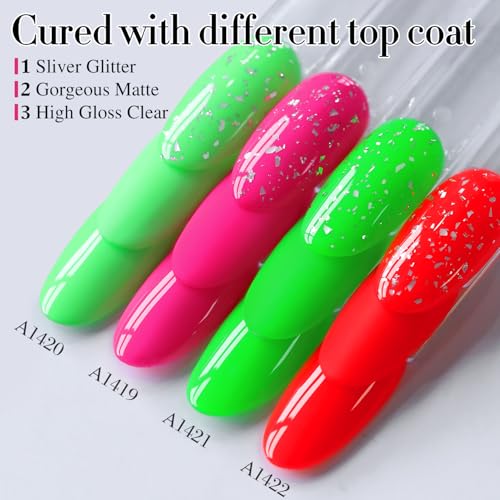 Double Rhythm Neon Hot Pink Gel Nail Polish 15ML Soak Off Manicure DIY