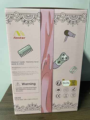 Mannequin Head Human Hair, 24”Mannequin Head with 70% Real Hair Mannequin Cosmetology Manikin Practice Doll Head for hair styling Braiding Hairdressing Head with Table Clamp + DIY Hair Styling Set