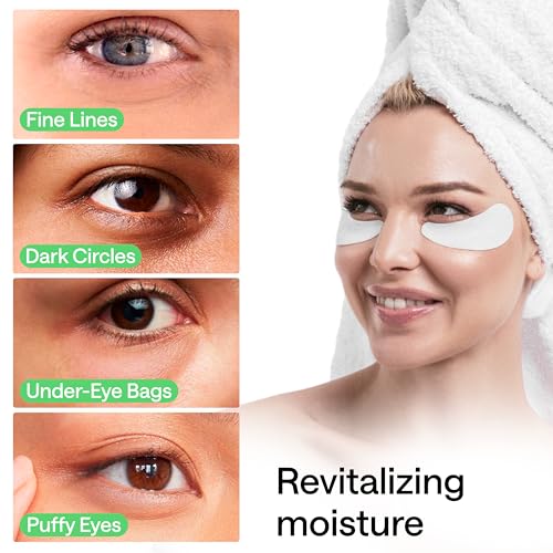 Under Eye Patches for Dark Circles, Puffiness 5 PAIRS - Dark Circles Under Eye Treatment - Under Eye Mask Gel - Under Eye Gel Patches for Puffy Eyes - Green Tea, Collagen Eye Patches - Under Eye Pads