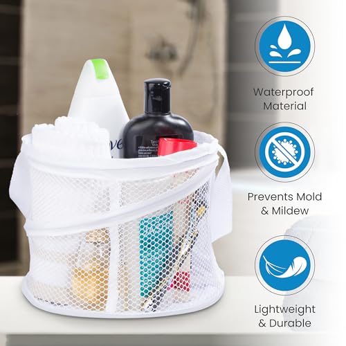 Portable Shower Caddy with Handle, Collapsible Mesh Toiletry Organizer