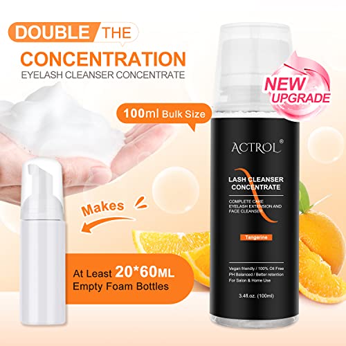 ACTROL Eyelash Cleanser Concentrate 100ml | Professional Lash Shampoo