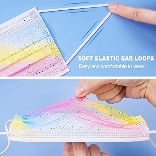 NiHealth Disposable Cute Face Masks for Adults Women Men, Breathable Mask with Elastic Earloop, Full Face Protection