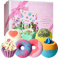 Natural Bath Bomb Gift Set - 7 Fizzy Bubble Bath Bombs with Shea Butter