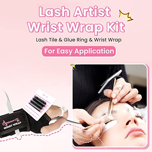 Beauty7 Eyelash Extension Holder Kit with Wrist Wrap