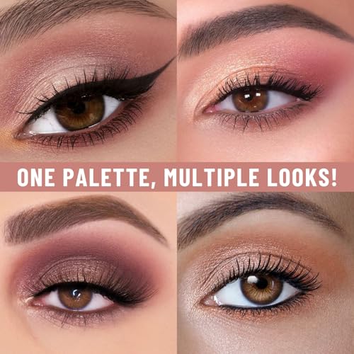 UCANBE 12 Color Eyeshadow Palette - Nude & Neutral Matte Shimmer Makeup Set with Brush