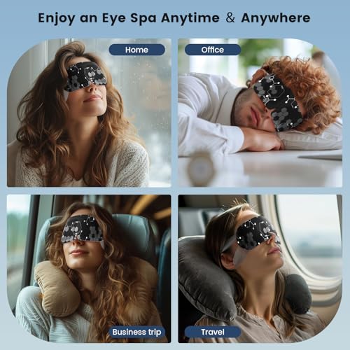 BeMyLady 21 Pack Steam Eye Mask for Dry Eyes, Eye Mask Warm Compress Graphene 45Mins, Moist Heated Eye Masks for Relaxe Deep Eye Muscle Dark Circles Puffiness Eye Bag, Travel Portable Business Office