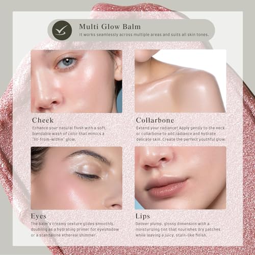 bayfree Multi Glow Balm Set - Creamy Hydrating Blush & Brush