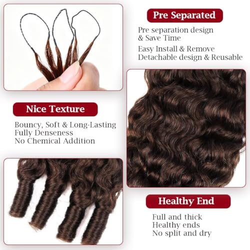 Miracle Invisible Knots Feather Crochet Hair 14" 55g Human Hair