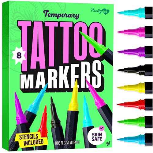 Pretty Me Temporary Tattoos Markers - Henna Body Tattoo Kit for Girls & Adults - Skin Pens for Teen Girl Gifts Trendy Stuff - 12 + Year Old - Cool Birthday Gift Ideas Teens 12 13 14 15 16 17 18 Tween