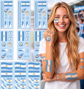 Argentina Flag Face Stickers - 16 Temporary Tattoos for Fans