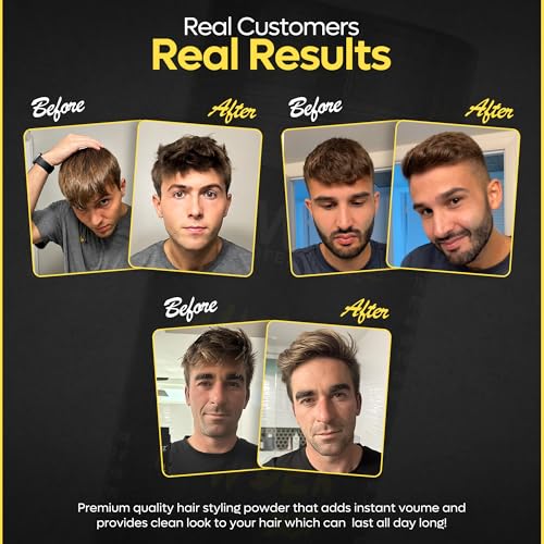 Hair Styling Powder for Men - Matte Finish, Long-Lasting Hold & Volume