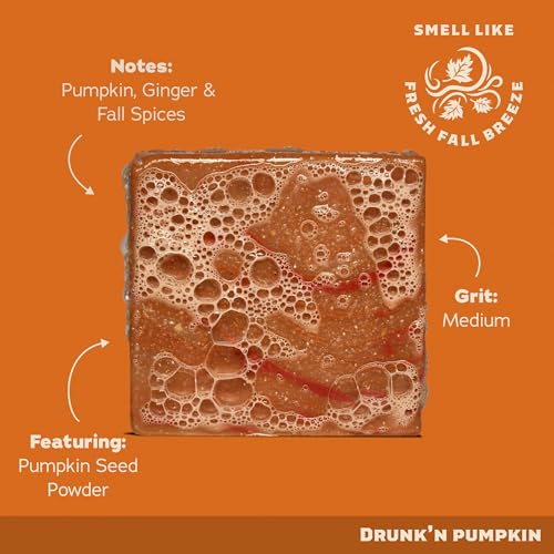 Dr. Squatch Fall Collection - Natural 3 Soap Gift Set - Cold Process Soap with No Harsh Chemicals - Drunk'n Pumpkin, Spiked Cider, Flannel Forest (3 Pack)