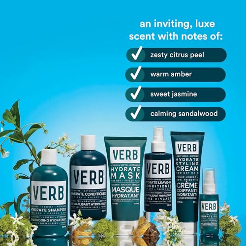 VERB Hydrate Conditioner - Nourish Dry + Frizzy Hair - Smooth + Reduce Frizz - Amber + Warm Jasmine Scent