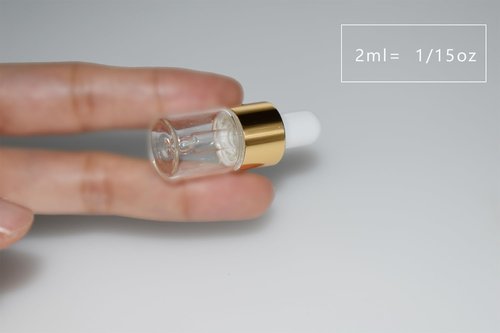 Hustar Small Dropper Bottle, 10pcs 2ml Mini Sample Dropper Bottles Mini Makeup Containers for Travel Liquids Tiny Glass