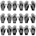 18 Sheets Henna Tattoo Stencils Kit for Hands