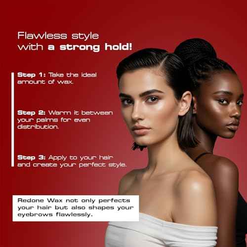 Redone Hair Wax Red 150ml | Ultra Hold & Maximum Control | High Shine Styling Wax for Men & Women | Edge Control & Non-Sticky Finish | Strawberry Scent | Professional Barber Hair