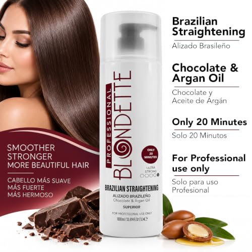 Brazilian Keratin Hair Treatment with Argan Oil - Frizz Control & Shine