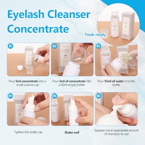 Lash Shampoo Concentrate 100ml - Oil-Free Eyelash Cleanser