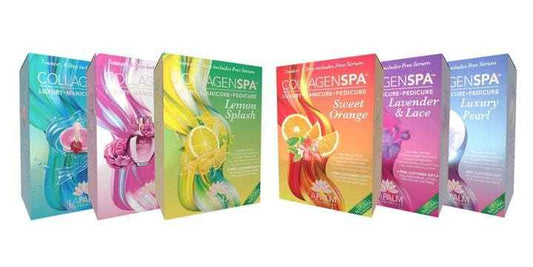 LaPalm Collagen Spa Luxury Manicure and Pedicure with Collagen Bubble Crystals - Mix of 6 Scents