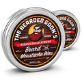 Ridiculously Strong Mustache and Beard Wax (2 Tins) - 100% Natural, All-Day Styling Control with Ultra-Strong Hold, 1 oz. each¡¦