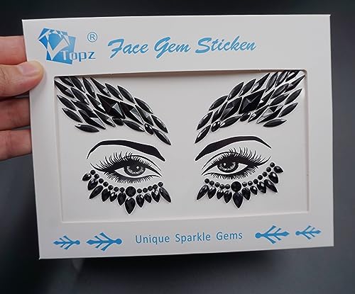 Festival Face Gems Rhinestone Stickers - Reusable Body Jewels