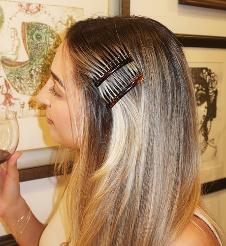 Camila Paris AD825/2 French Hair Comb Set, Curved Tortoise Shell