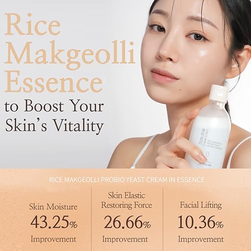 Barulab Rice Cream Milky Skin Essence Toner for Glowing Dewy Skin ? Hydrating Korean Skincare with Rice Extract, Niacinamide, Ceramides, Panthenol, Lactobacillus Cruelty-Free 6.7 Fl Oz