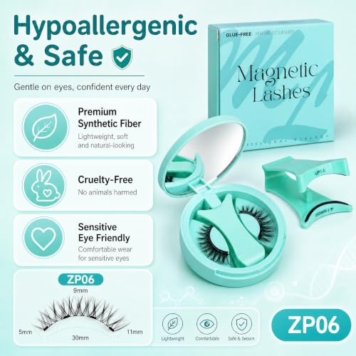 Magnetic Eyelashes Reusable Fluffy No Glue False Lashes
