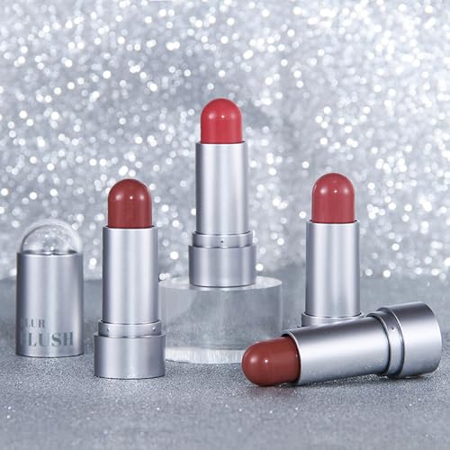 LAMUSELAND Cream Blush Stick, Multi Use Waterproof Natural Face Blush, Moisturize, Long-lasting, Pigmented & Blendable, Matte Makeup Blush Stick for Cheeks Eyes Lips (1, 04, M)