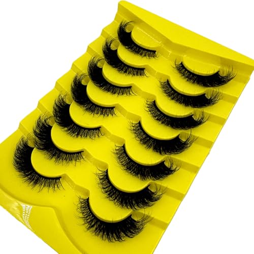 7 Pairs 3D Mink Lashes - Fluffy Wispy Reusable False Eyelashes