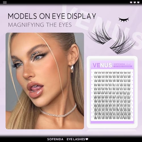 Velure Venus Cluster Lashes 8-14mm Natural Wispy Eyelash Extensions