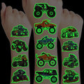 96 PCS Glow in Dark Monster Truck Temporary Tattoos for Kids