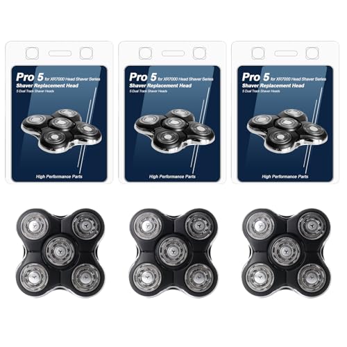 OXSITO 3 Pack Replacement Head for Remington Balder Pro XR7000 - 5-Head Shaver Attachments