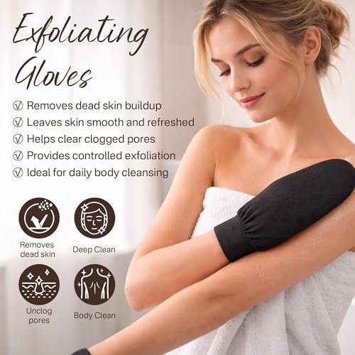 Korean Exfoliating Gloves 2-Pack | Dead Skin Remover