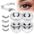Magnetic Eyelashes 4 Pair Kit - No Glue Needed, Reusable
