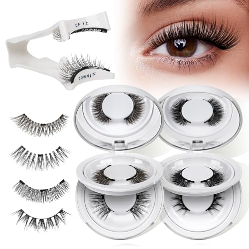 Magnetic Eyelashes 4 Pair Kit - No Glue Needed, Reusable