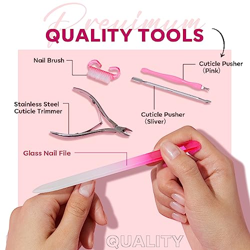 Modelones Cuticle Remover Kit with Nail Oil & Tools