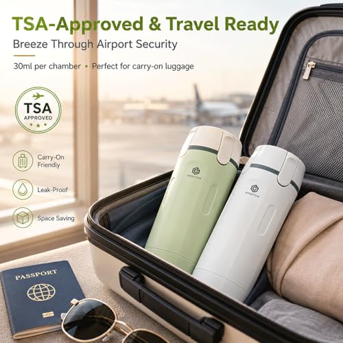 4-in-1 Travel Dispenser Bottle Set - Leak-Proof TSA Compliant