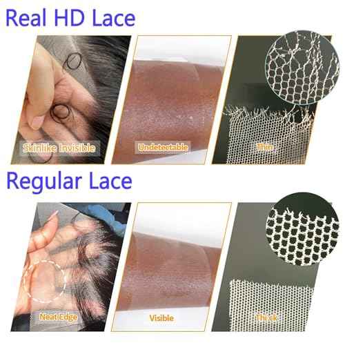 2x6 Skinlike HD Lace Closure Body Wave Closure 0.1mm Invisible Lace 100% Virgin Human Hair Lace Closure Pre Plucked Natural Hairline (20 Inch)