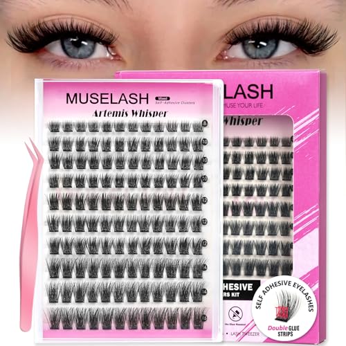 Self-Adhesive Eyelash Clusters Kit with Tweezers - MUSELASH