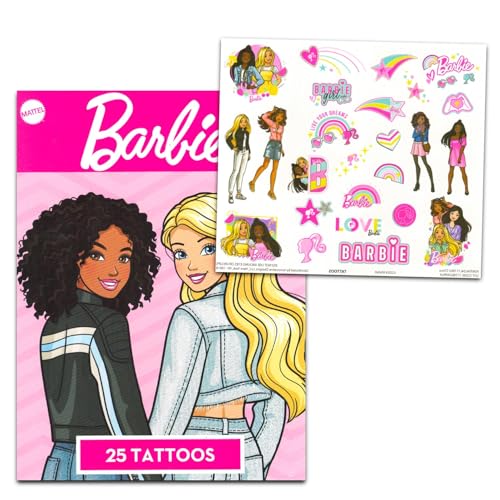 Barbie Temporary Tattoos - 75 Count Party Favors