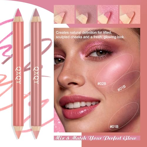 Blush Stick Duo - Dual-Sided Cream Blush & Highlighter