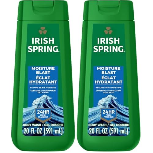 Irish Spring Moisture Blast Body Wash for Men, 20 Oz (Pack of 2)