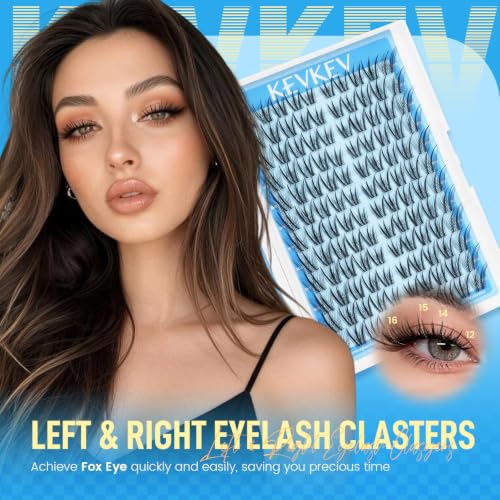 Fox Eye Lash Clusters - Wispy 3D Eyelashes by KevKev